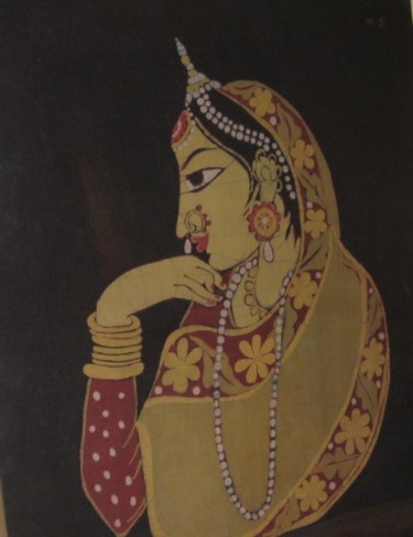 Peinture intitulée "Rajasthani Lady" par Pavni, Œuvre d'art originale