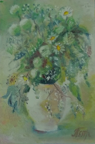Pittura intitolato "Цветы 3" da Aleksandra Batrakova, Opera d'arte originale, Olio