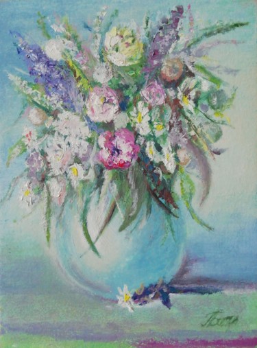Peinture intitulée "Цветы 6" par Aleksandra Batrakova, Œuvre d'art originale, Huile
