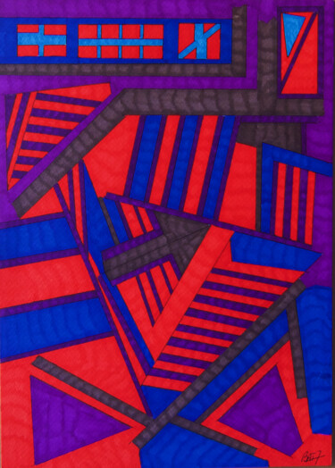 Рисунок под названием "Double sens" - Batsheva Gozland, Подлинное произведение искусства, Маркер