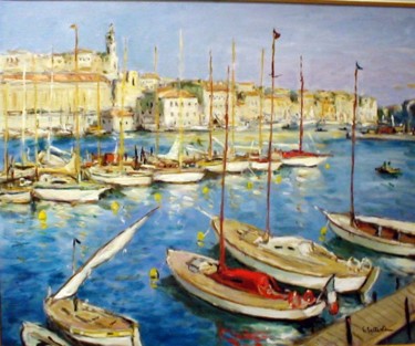 Peinture intitulée "Sete le port de pla…" par Battista, Œuvre d'art originale