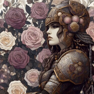 Digital Arts titled "Purple roses" by Batuhan Gözüaçık, Original Artwork, AI generated image