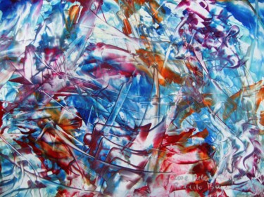 Painting titled "200e Arbeitshektik.…" by Robert Bauer, Original Artwork, Encaustic