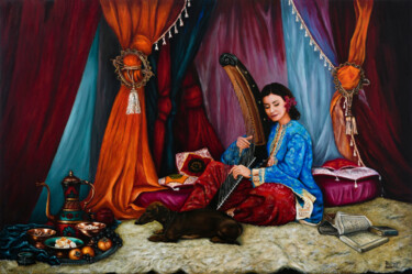 Painting titled "ORIENTAL TALES" by Oleg Baulin, Original Artwork, Oil