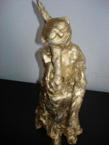 Sculpture intitulée "le penseur" par Desmaison, Œuvre d'art originale, Terre cuite
