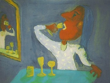 Painting titled "L'ULTIMO BICCHIERE" by Bax, Original Artwork