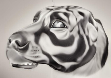 Arts numériques intitulée "Guilty dog" par Baxter Paisley, Œuvre d'art originale, Travail numérique 2D