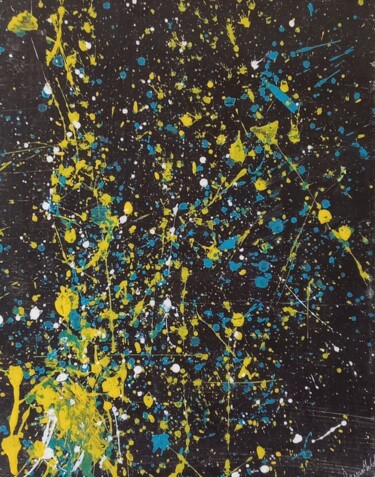 Malerei mit dem Titel "Northern Lights" von Bayan Mahdi, Original-Kunstwerk, Acryl