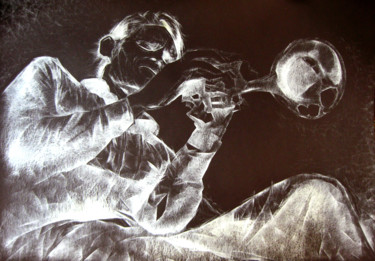 Картина под названием "Improvisation in "B…" - Bayaro, Подлинное произведение искусства, Мел