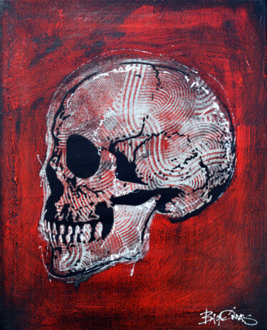 Malerei mit dem Titel "Memento Mori" von Bayonas, Original-Kunstwerk, Tinte