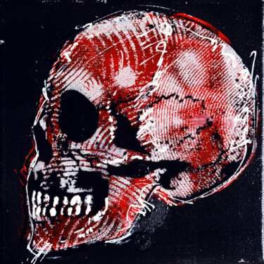 Schilderij getiteld "Memento Mori" door Bayonas, Origineel Kunstwerk, Inkt
