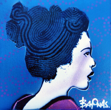 Malerei mit dem Titel "Geiko 01" von Bayonas, Original-Kunstwerk, Sprühfarbe