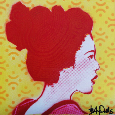 Malerei mit dem Titel "Geiko 03" von Bayonas, Original-Kunstwerk, Sprühfarbe