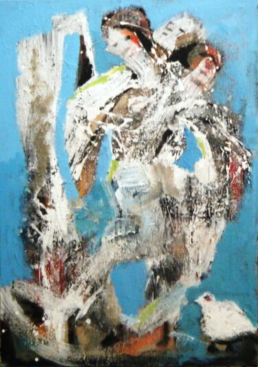 Peinture intitulée "LA FUITE" par Bayou Faiza, Œuvre d'art originale, Acrylique
