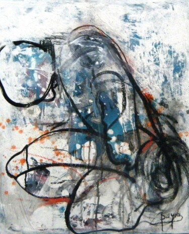 Peinture intitulée "LE MENDIANT" par Bayou Faiza, Œuvre d'art originale, Acrylique