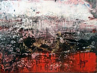 Pintura titulada "Réduit en cendres" por Faiza, Obra de arte original, Acrílico Montado en Bastidor de camilla de madera