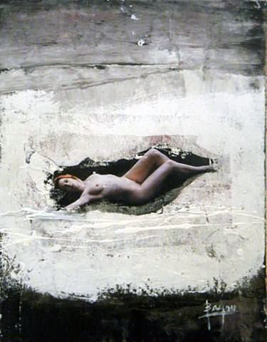 Картина под названием "Elegance" - Faiza, Подлинное произведение искусства, Акрил Установлен на Деревянная рама для носилок