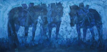 "Blue Dusk" başlıklı Tablo Bazaa tarafından, Orijinal sanat, Petrol