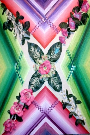 Peinture intitulée "Rose-des-vents" par Rose Mélicher, Œuvre d'art originale, Huile