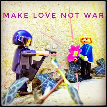 Fotografia intitolato "Make love not war" da Bazoocat, Opera d'arte originale, Fotografia manipolata