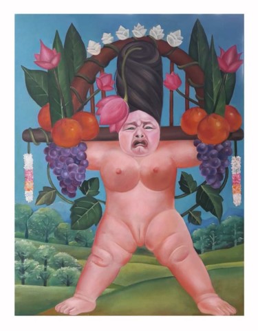 Mind and universe series Peinture intitulée "Mind and universe s…" par Balucharan Us, Œuvre d'art originale, Huile