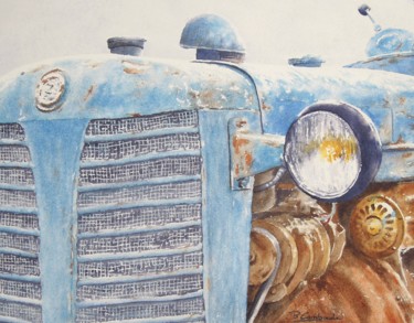 Painting titled "Z comme Zetor" by Bernard Camborde, Original Artwork, Watercolor