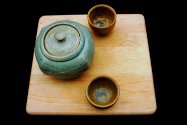 Photography titled "Antique Tea Set on…" by Nathan Bickel, Original Artwork, Digital Photography