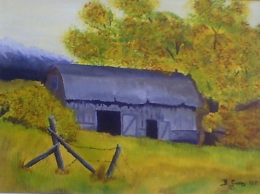 Painting titled "The Old Barn" by B.Corey, Original Artwork