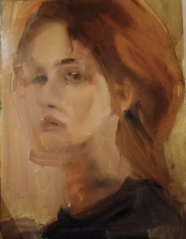 Pittura intitolato "Ritratto studio" da Barbara Cortese, Opera d'arte originale, Olio Montato su Telaio per barella in legno