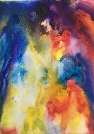 Painting titled "Colors" by Bd, Original Artwork, Watercolor