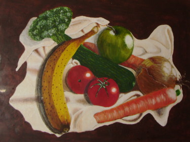 Painting titled "fruits et  legumes" by Bdan, Original Artwork, Other