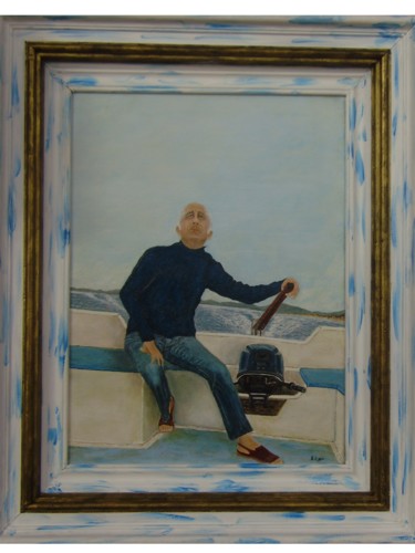 Peinture intitulée "jean paul et son ba…" par Bdan, Œuvre d'art originale, Huile