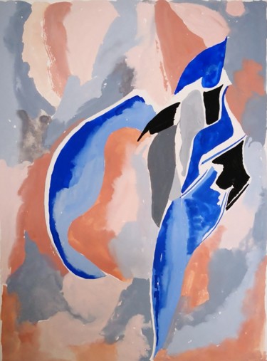 Peinture intitulée "REFLET 5" par Béatrice De Sayve, Œuvre d'art originale, Gouache