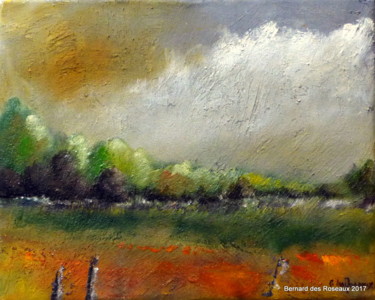 Painting titled "Automne dans les Ha…" by Bernard Des Roseaux, Original Artwork, Oil