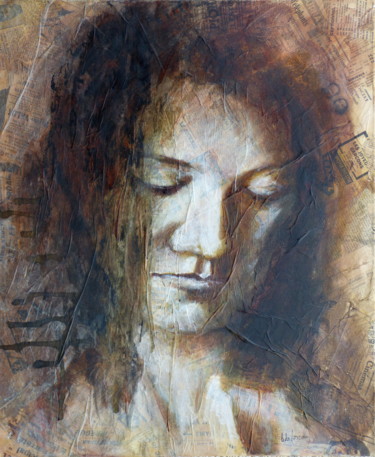 제목이 "Adelaïde 3"인 콜라주 Bernard Des Roseaux로, 원작, 잉크