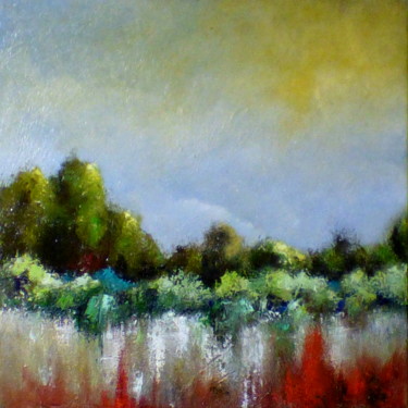 Painting titled "Paysage imaginaire…" by Bernard Des Roseaux, Original Artwork, Oil