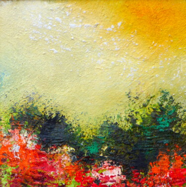 Painting titled "Paysage Imaginaire…" by Bernard Des Roseaux, Original Artwork, Oil Mounted on Wood Panel