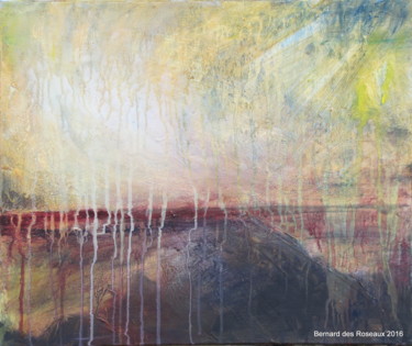 Pittura intitolato "Paysage abstrait" da Bernard Des Roseaux, Opera d'arte originale, Acrilico