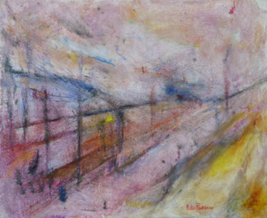 Pittura intitolato "La route" da Bernard Des Roseaux, Opera d'arte originale, Acrilico