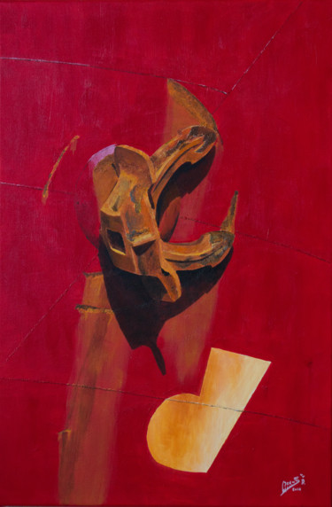 Peinture intitulée "Ancre Rouge 2.jpg" par Benoit Donne, Œuvre d'art originale, Acrylique