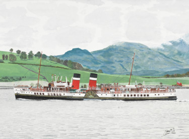 Peinture intitulée "Waverley" par Benoit Donne, Œuvre d'art originale, Gouache