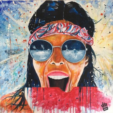 POP GIRL 13 "CRAZY2" Painting titled "POP GIRL 13 "CRAZY2"" by Bruno Degrenne, Original Art, Acrylic Mounted on Stretcher frame