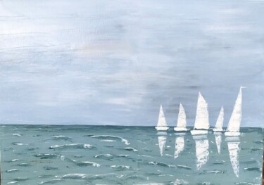 Pittura intitolato "Voiles blanches" da Benedicte De Crépy Dubarry, Opera d'arte originale, Olio