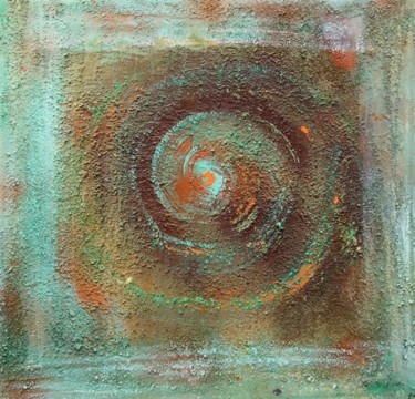 Peinture intitulée "l'oeil du cyclone" par Bdum, Œuvre d'art originale