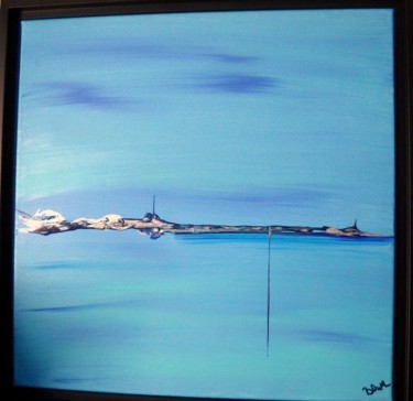 Peinture intitulée "minima bleu" par Bdum, Œuvre d'art originale