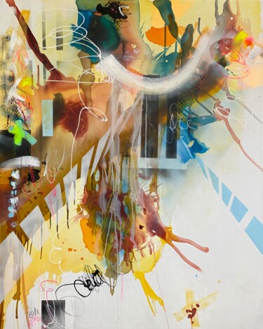 Картина под названием "Dreaming No.1" - Bea Schubert, Подлинное произведение искусства, Акрил Установлен на Деревянная рама…