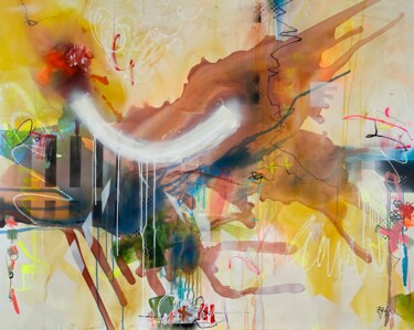 Картина под названием "Dreaming No.2" - Bea Schubert, Подлинное произведение искусства, Акрил Установлен на Деревянная рама…