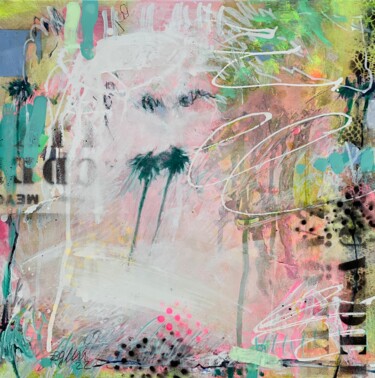Картина под названием "Sweet Dreams No.1" - Bea Schubert, Подлинное произведение искусства, Акрил Установлен на Деревянная р…