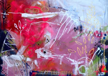 Pintura titulada "Home Is Paradise No…" por Bea Schubert, Obra de arte original, Acrílico Montado en Bastidor de camilla de…