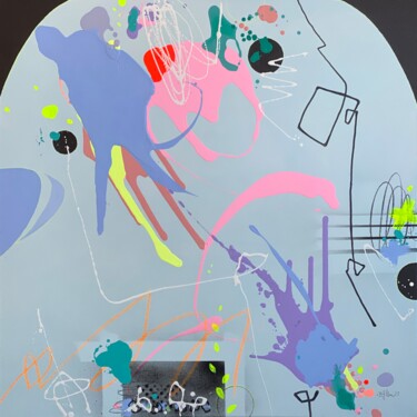 Картина под названием "The Show Must Go On…" - Bea Schubert, Подлинное произведение искусства, Акрил Установлен на Деревянна…